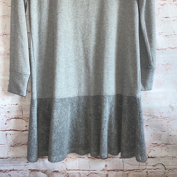 Cabi Flashdance jersey sweater drop waist dress 3459 grey S two tone soft knit - Picture 4 of 12